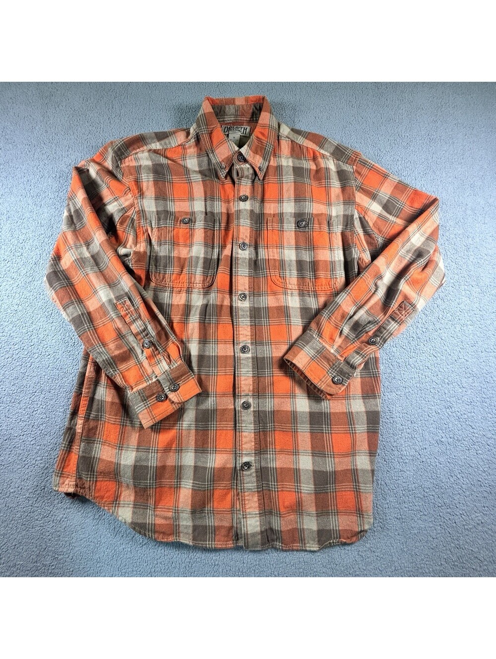 Duluth Trading Co Shirt Mens M Red Plaid Flannel Long Sleeve Button Outdoor